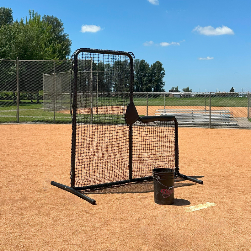 Armadillo L-Screen on baseball infield